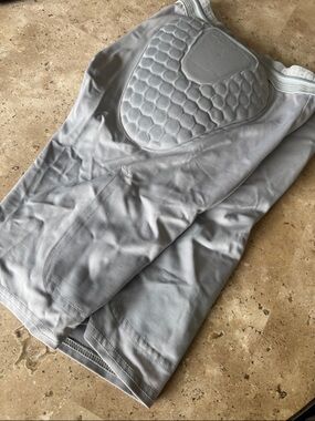 Men's Gray Padded Athletic Shorts